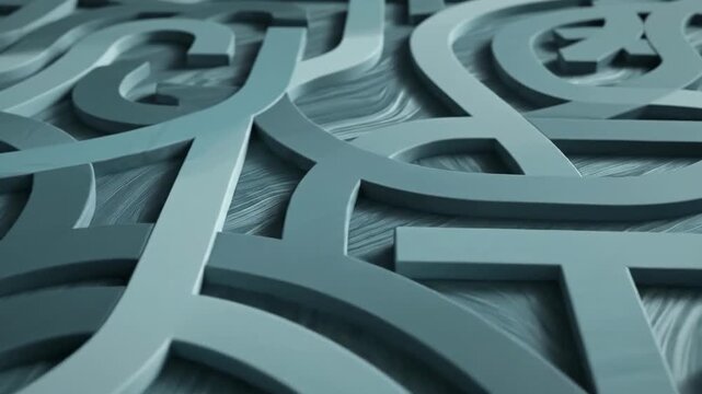 Abstract interlocking shapes and lines background design