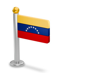 National flag of Venezuela on small table stand