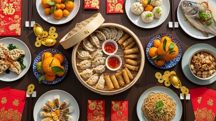 Chinese New Pageant Food Display Celebration.