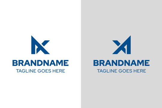 Letters AX or XA Monogram Logo, suitable for any brand with AX XA initials