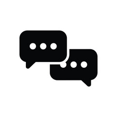 Solid chat bubble messaging icon in grayscale designed with adobe illustrator