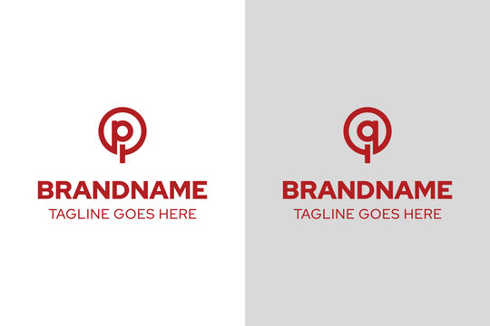 Letters PQ QQ Monogram Logo, suitable for any brand with PQ QP QQ Q initials