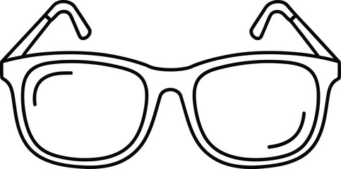 Simple outline of eyeglasses a vision and reading assistance icon