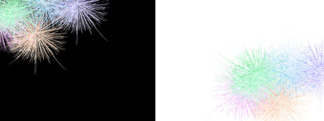 Colorful Fireworks Burst Celebration Background © APmit