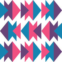 Fototapeta premium Beautiful geometric background. Figures of different shapes. Tribal form. Flowers. Geometric design. Creative textures. Colorful art. Modern graphic poster. Retro color. Vector illustration