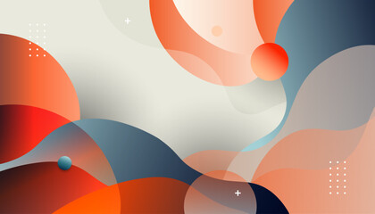 Modern Abstract Soft Gradient Wave Background with Orange Blue Tones for Corporate Branding Vector