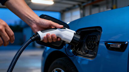 Electric vehicle charging with a modern electric car