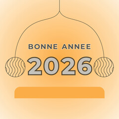Minimalist Bonne Annee Greeting Card Design