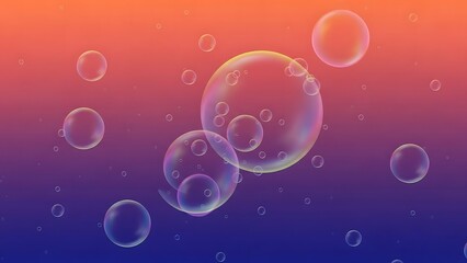 Transparent blue jellyfish float through a shiny liquid sea filled with air bubbles and light reflections in this clean aqua vector illustration design
