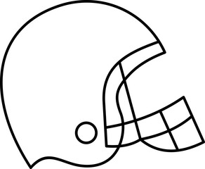 American Football Helmet Coloring Page