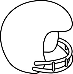 American Football Helmet Coloring Page