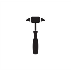  Silhouette planishing hammer tool black minimalist professional vector illustration
