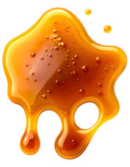 Fototapeta premium Dirty grease stain with dark oily texture and irregular edges, isolated on a white background