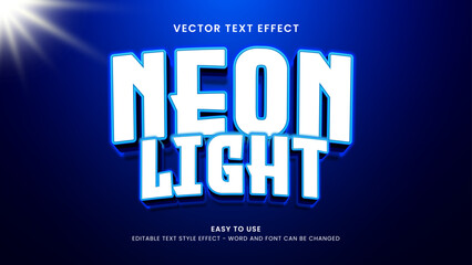 neon light editable text effect 3d