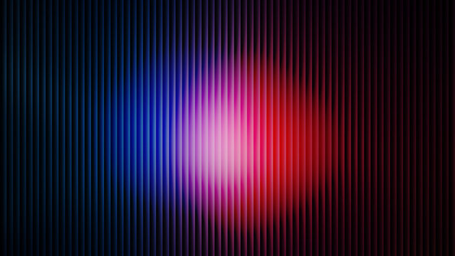 Colorful light beams converging in a dark background with vertical stripes convergence