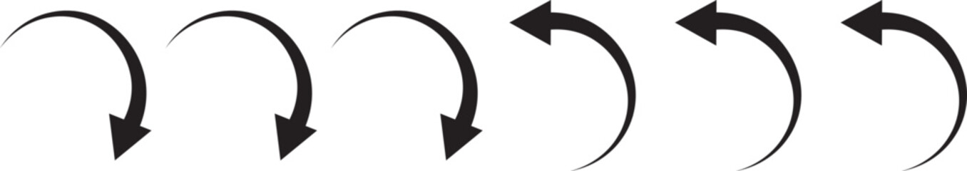 Simple black curved arrow icon pointing right. Long curved hand drawn arrow isolated. arrow icon on transparent png background
