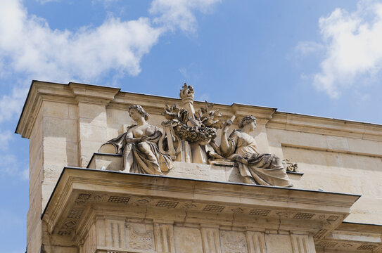 Detail of St. Catherine gate (French: Porte Sainte Catherine) in Nancy, France, Europe.