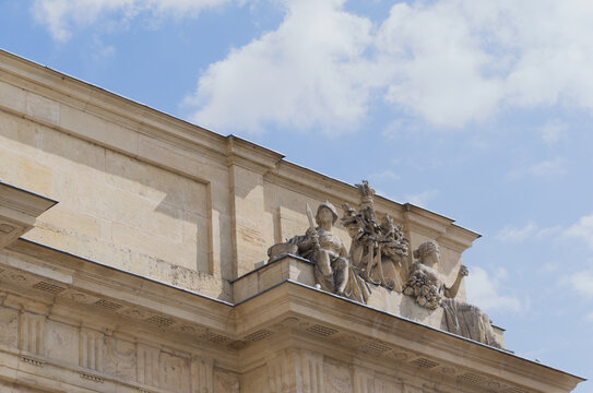 Detail of St. Catherine gate (French: Porte Sainte Catherine) in Nancy, France, Europe.