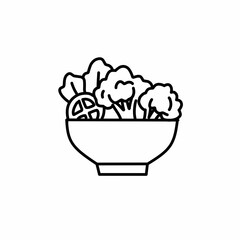 Mixed vegetable salad bowl vector