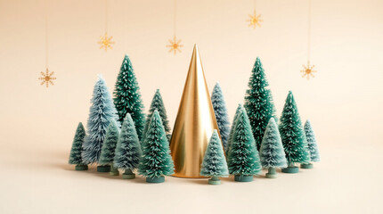 christmas tree with snow