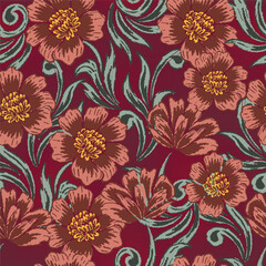 Seamless paisley embroidered floral motif pattern in vector, for design, fabric, wrapping, digital motif, background, wallpaper, print, clothing, etc. © B_1_3