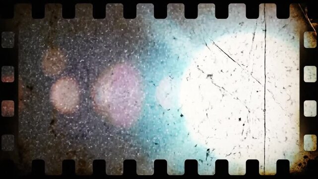P117-Light overlay Blurry spots. Grunge  Old film light leak texture with scratches grain noise a 4K 10s