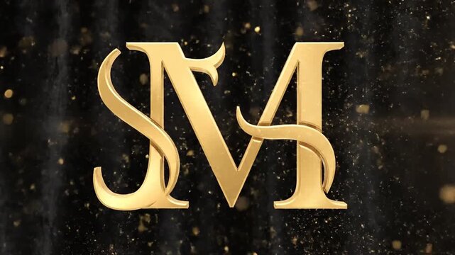 P150-Logo Monogram Logotype M Letter. Abstract monogram elegant logo icon vector design. Universal creati 4K 10s