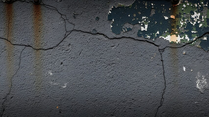 Distressed wall texture featuring peeling paint and prominent cracks, providing a grunge and aged appearance
