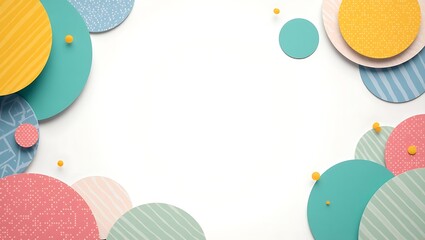 Colorful abstract background with circles and patterns