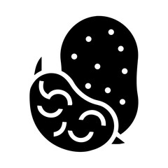 Refreshing potato eye mask icon for natural skincare and beauty treatments illustration