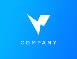 Modern abstract lightning bolt logo design for a company.