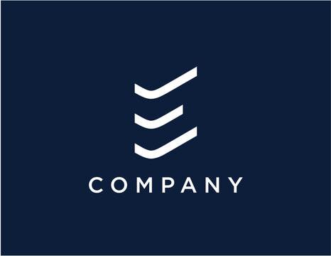Modern Abstract Letter E Logo Design for Company Branding.