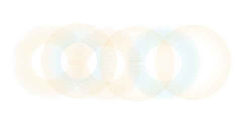 Premium Concentric Circles in Navy Blue and Orange Luxury Abstract Pattern