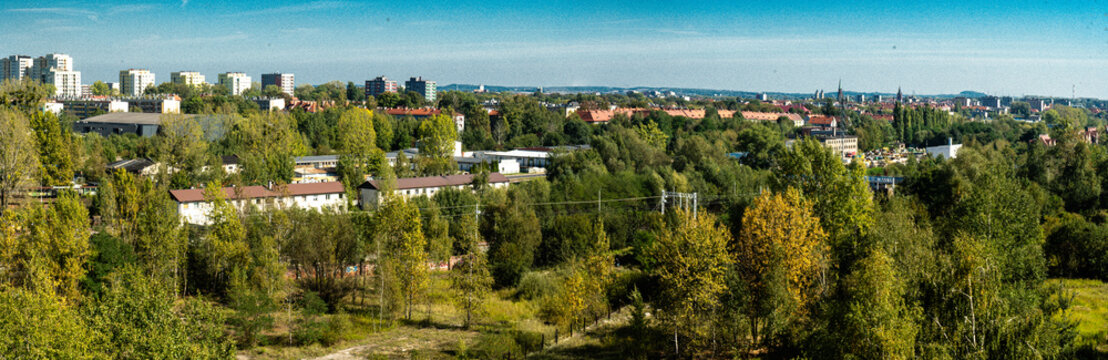 Panoramic view of Bytom Szombierki district