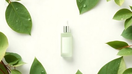 Wellness product banner with nature background