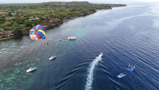 parasailing boat in the sea
