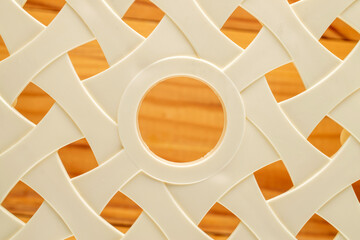 Surface of a plastic chair, macro, top view.