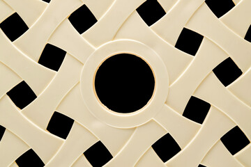 Surface of a plastic chair, macro, top view.