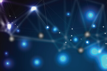 Abstract Digital Network Connections with Luminous Nodes