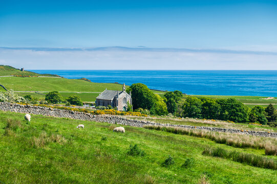 Paysage &eacute;cossais des Highlands le long du littoral est entre Brora et John O'Groats
