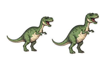 Obraz premium tyrannosaurus dinosaur vector illustration