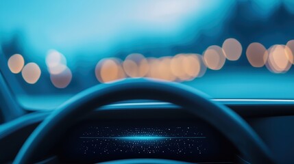 mockup concept A concept car dashboard mockup displayed on a large digital screen, showcasing cutting edge technology.