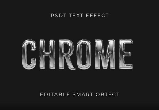 Silver And Gray Hyper Gloss Chrome Metal Text Effect Shiny Metallic Font