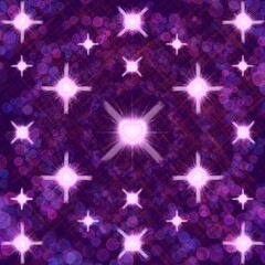 pink heart stars on a dark background