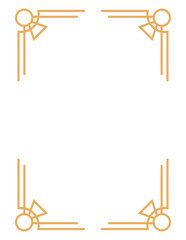 Elegant golden border design elements