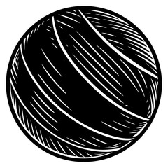 Black and white spiral ball
