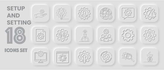 Setup And Setting Icons Set, Configuration Elements, System Management