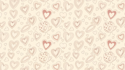 Fototapeta premium Heart Pattern Background for Valentine's Day