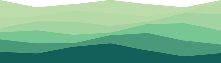 Obraz premium Abstract layered green waves create a soothing pattern ideal for backgrounds and design projects.