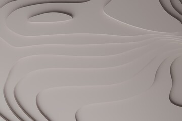 Modern topographic design with wavy layered gray surface